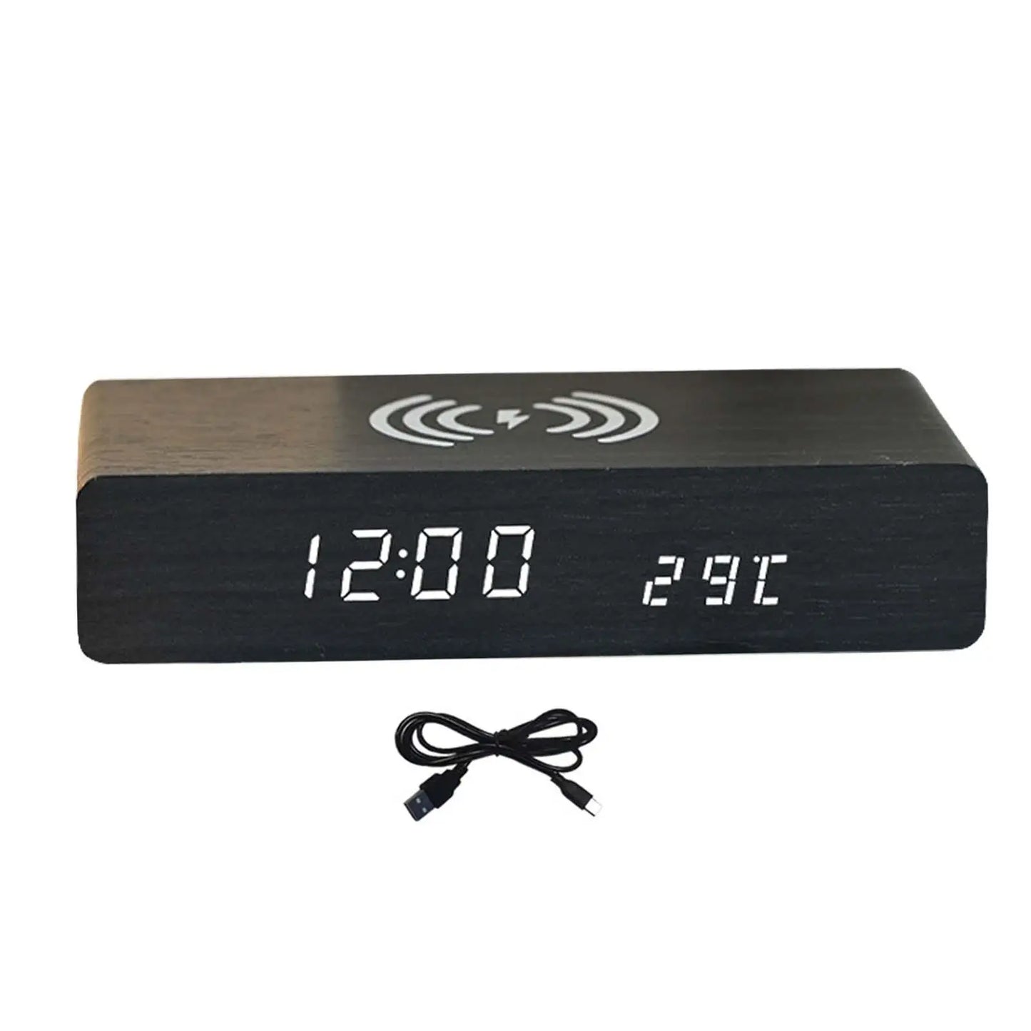Reloj despertador con carga inalámbrica y brillo ajustable