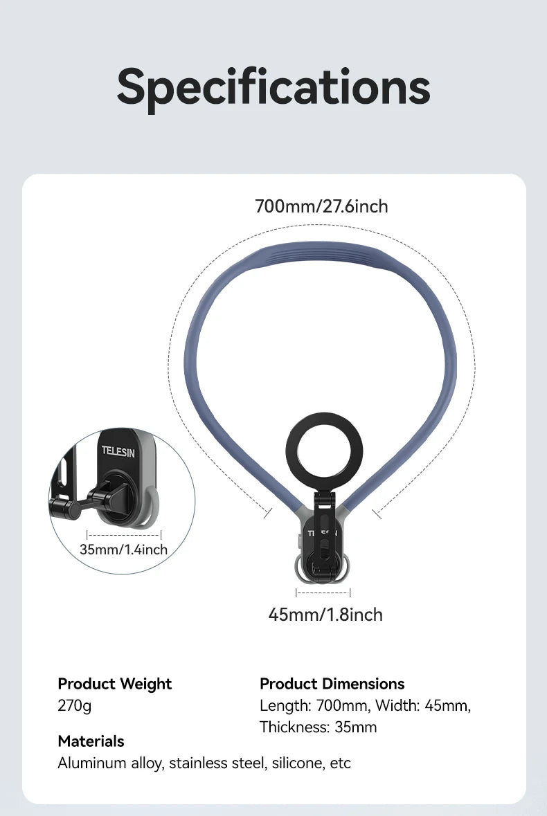 Telesin - Soporte Magnético de Cuello para Telefonos