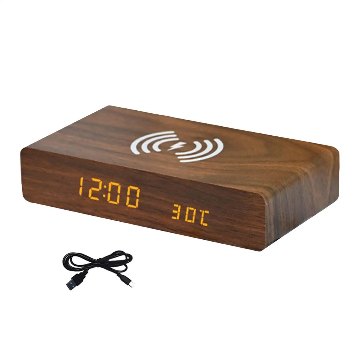 Reloj despertador con carga inalámbrica y brillo ajustable