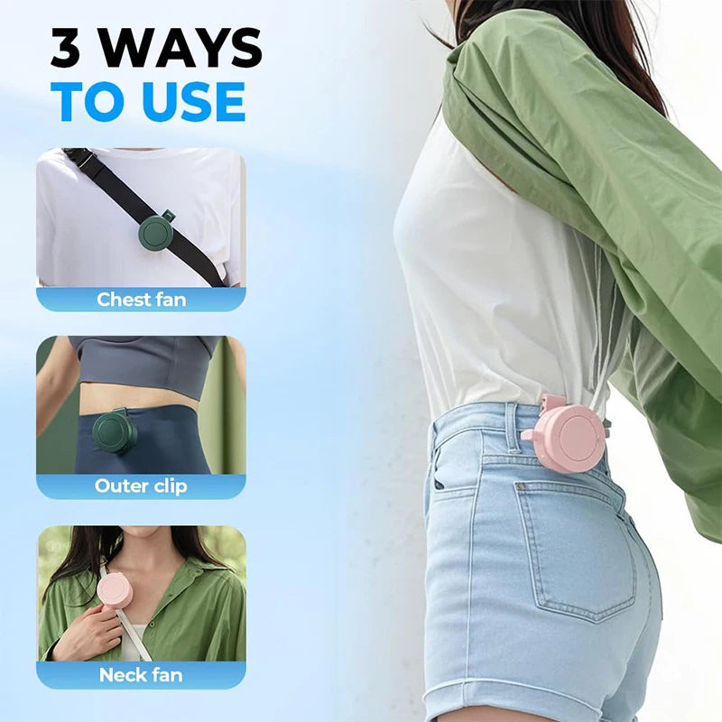 Mini Ventilador Portátil de Clip – 3 Velocidades